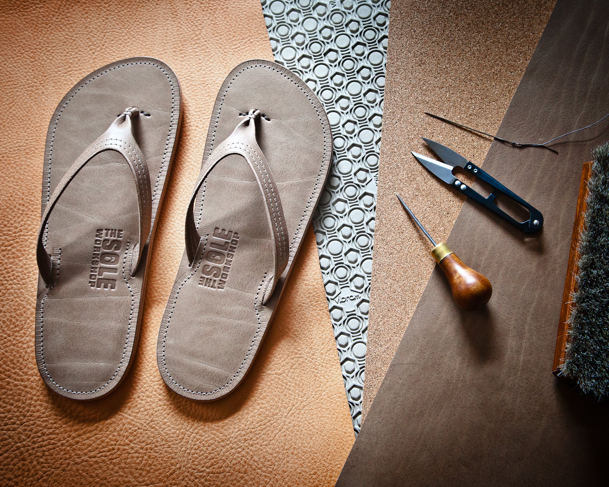 Handmade leather flip flop sandals by The Sole Workshop 71